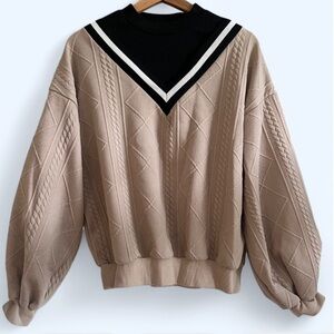 Lutique Pink And Black Sweater